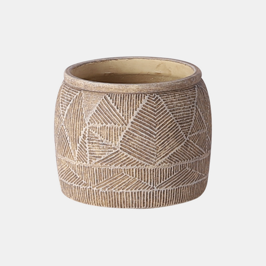 etched patterned plant pot - hmly.