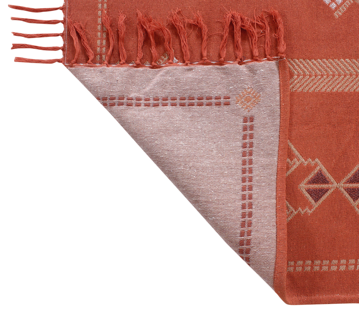 orange diamond woven throw - hmly.