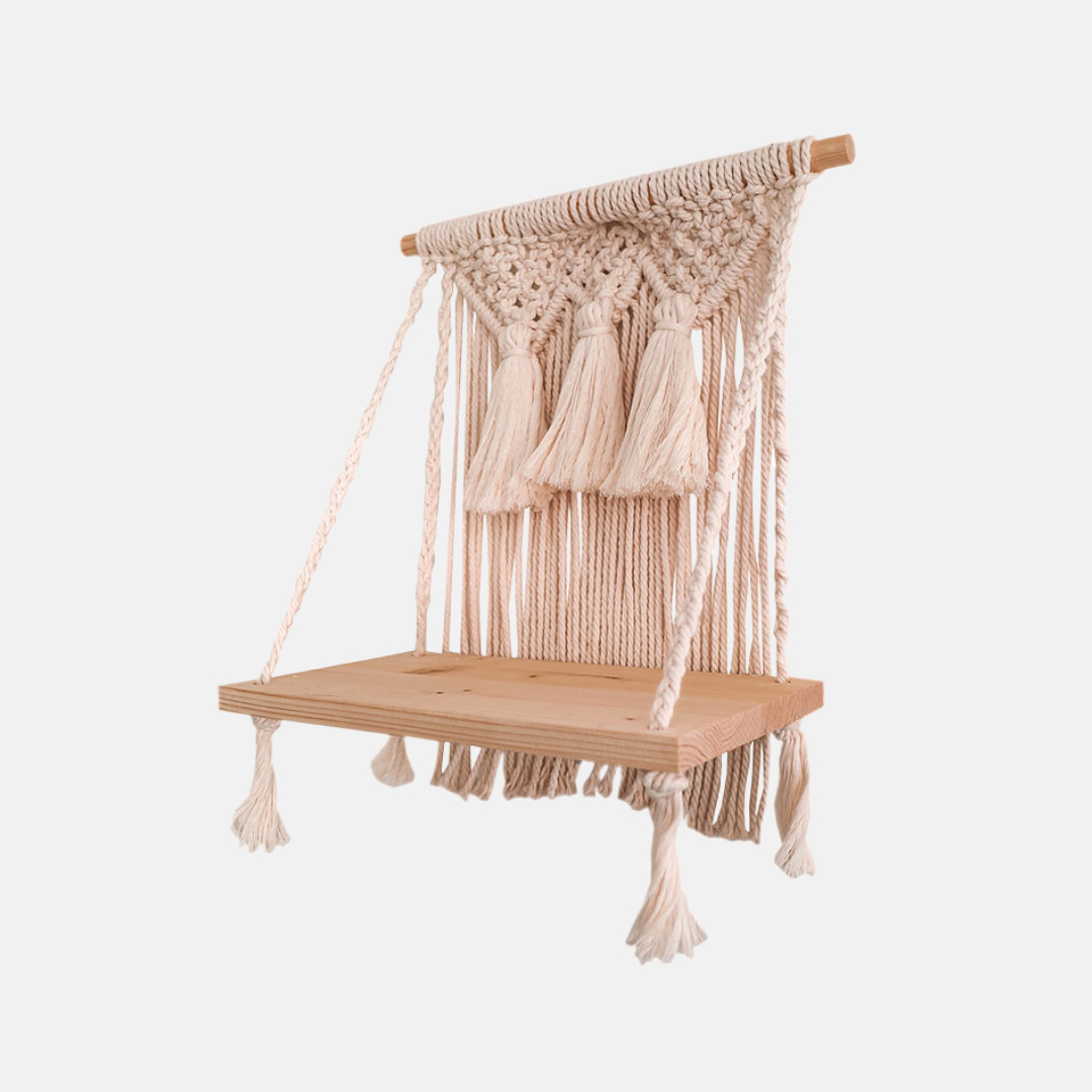 macrame hanging shelf - hmly.
