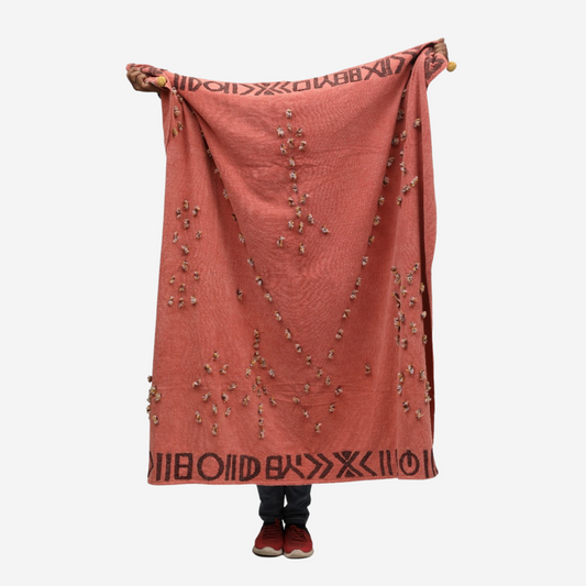 rouge tufted cotton throw - hmly.