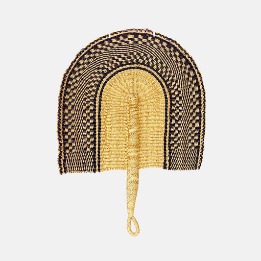 navy & natural wall art fan - hmly.