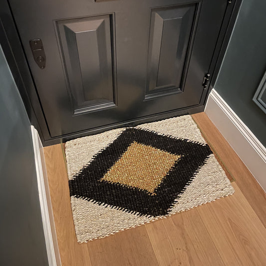 black & gold diamond doormat - hmly.