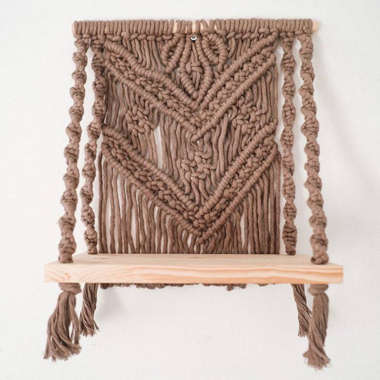 macrame hanging shelf - hmly.
